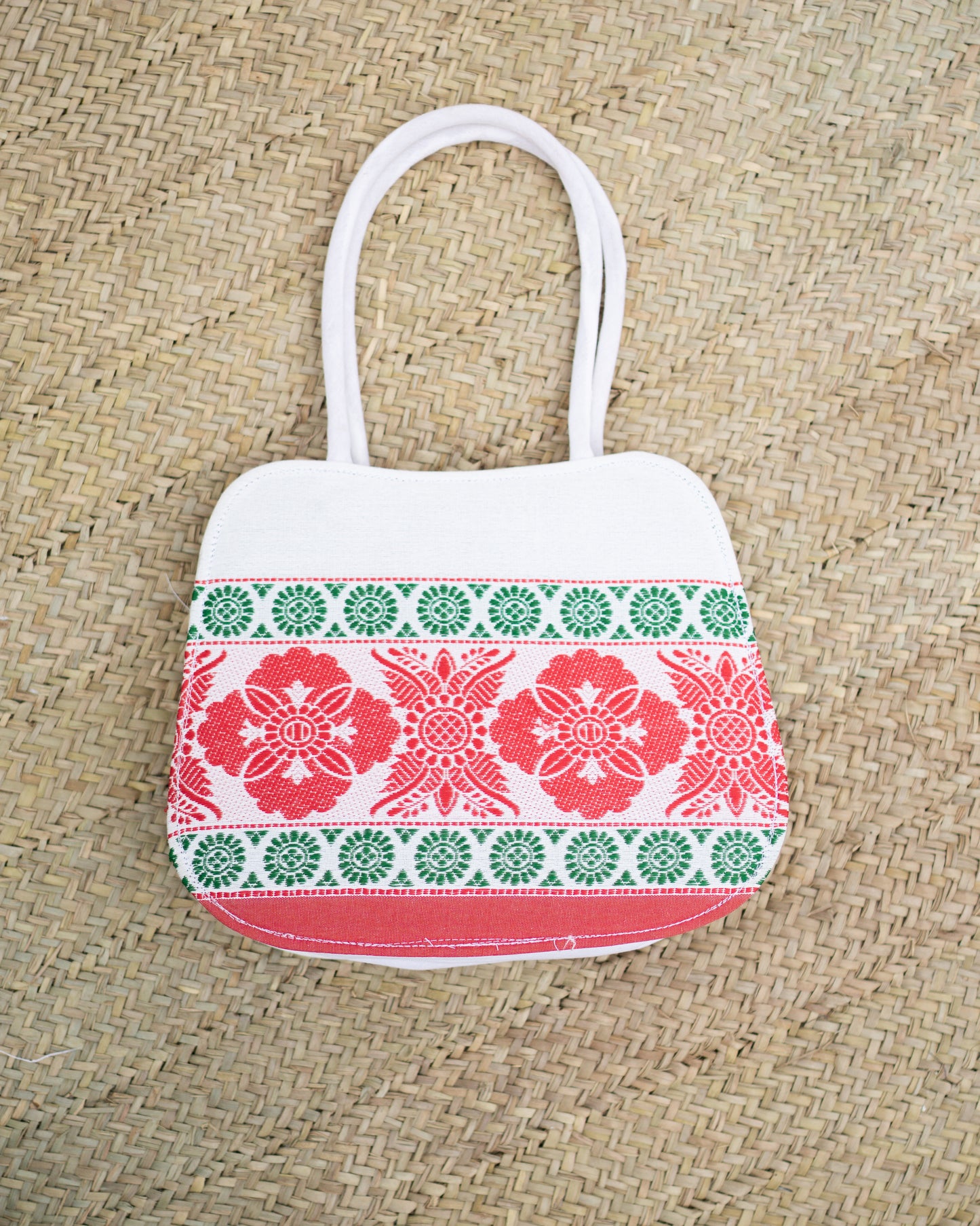 Embroidered Handbag 5 White