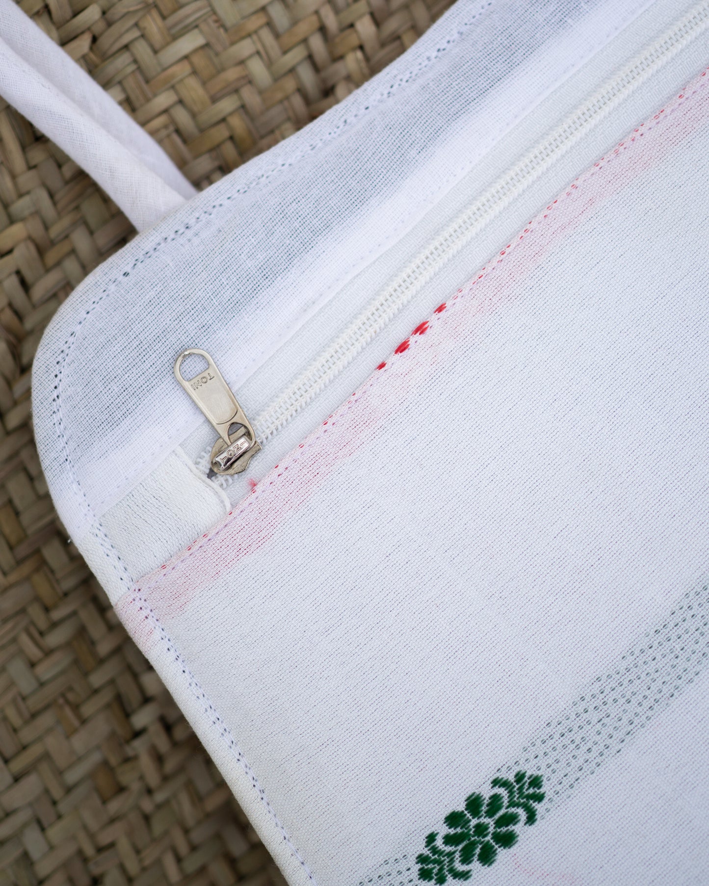 Embroidered Handbag 5 White